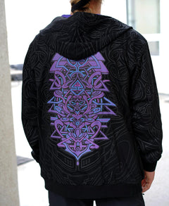 Looking Glass Reversible Hoodie by Stephen Kruse - Threyda Art and