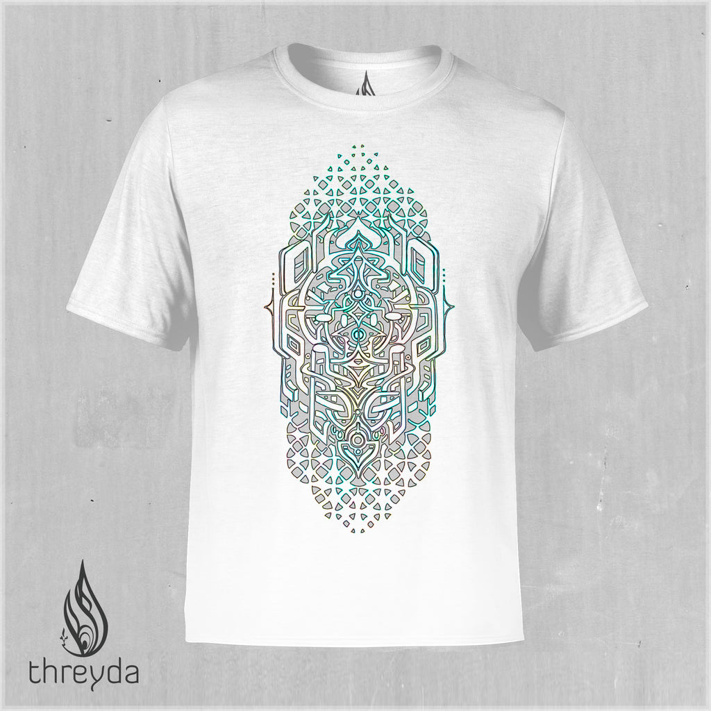 White Opalescent Screenprint Tee by Stephen Kruse
