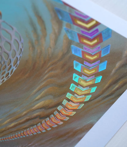 Super Bloom Embossed Holo Print by Blake Foster