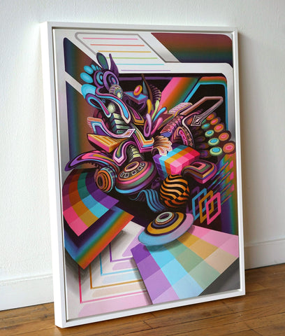 Tantrum Floating Frame Canvas by Stephen Kruse