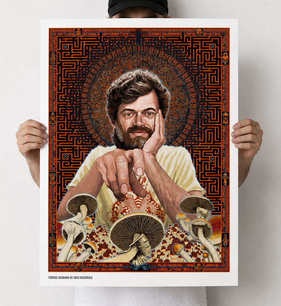 Terence McKenna Print by Nico Rosenfeld