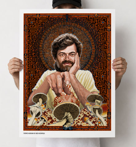 Terence McKenna Print by Nico Rosenfeld