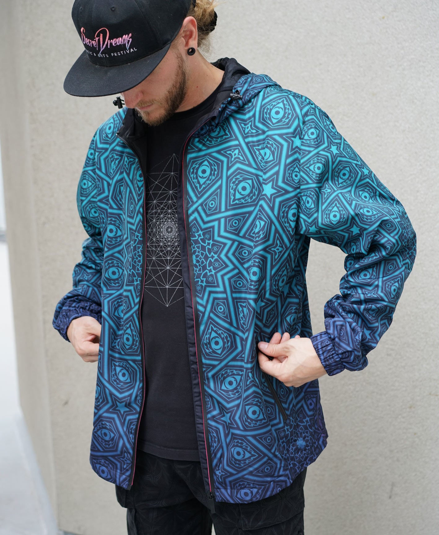 Third Eye Windbreaker Jacket by Threyda