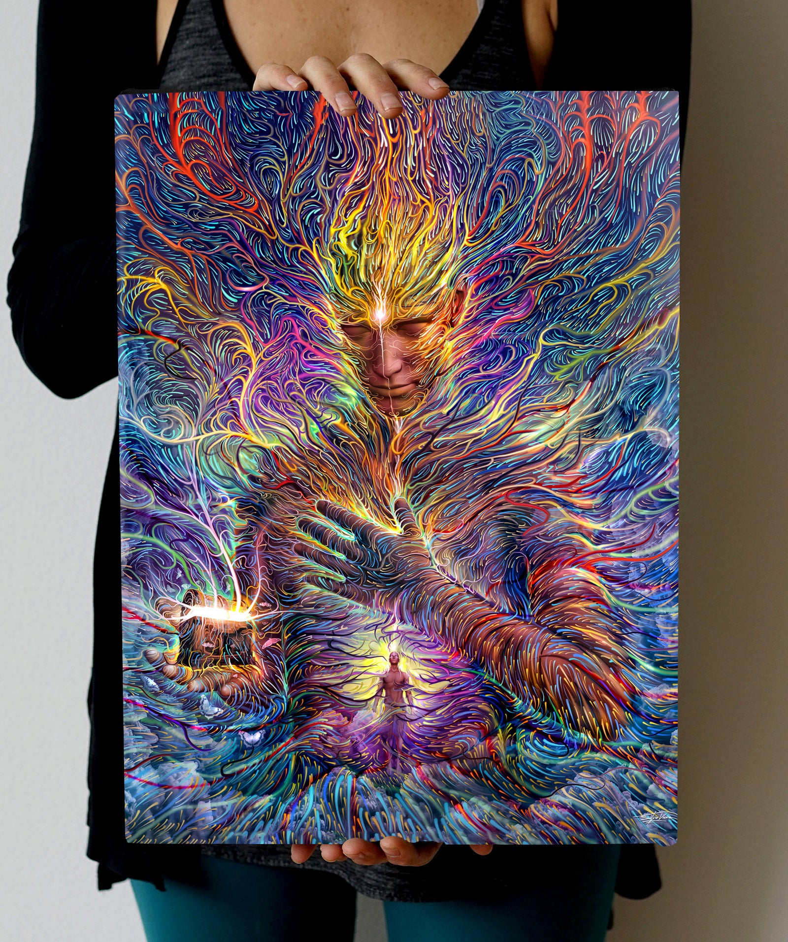 A Thousand Revelations Mini Stretched Canvas by Silvio Vieira