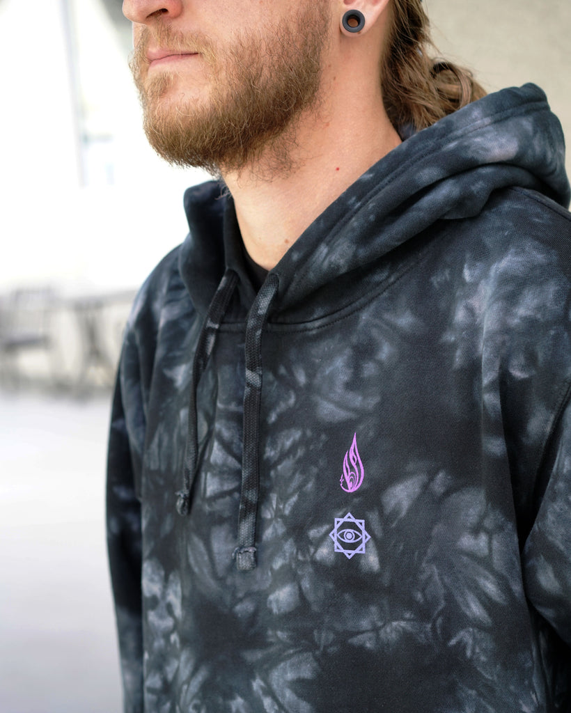 All Seeing Tie Dye Pullover Hoodie by Threyda