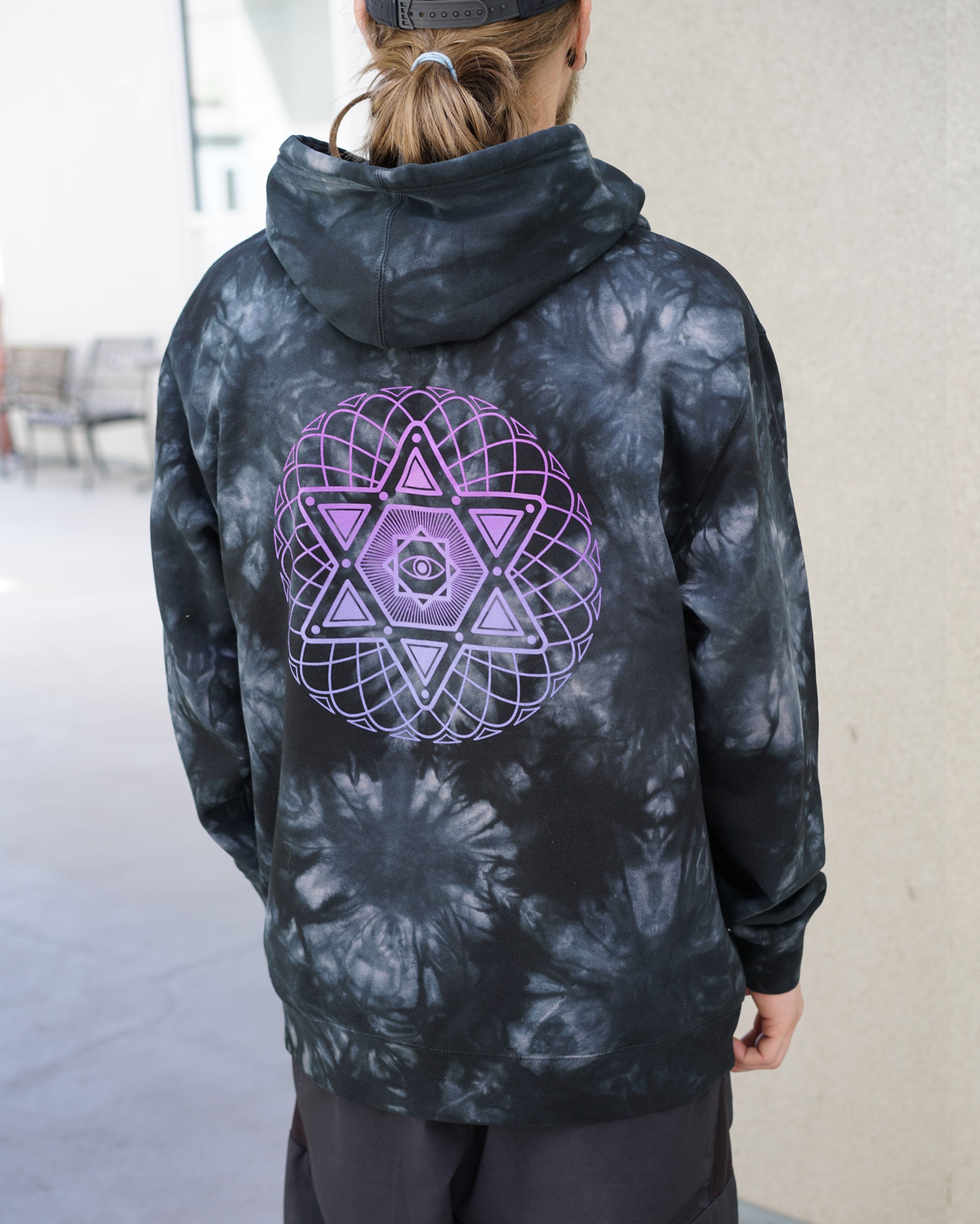 All Seeing Tie Dye Pullover Hoodie by Threyda - Threyda Art and