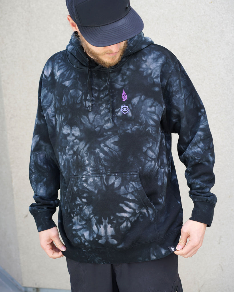All Seeing Tie Dye Pullover Hoodie by Threyda