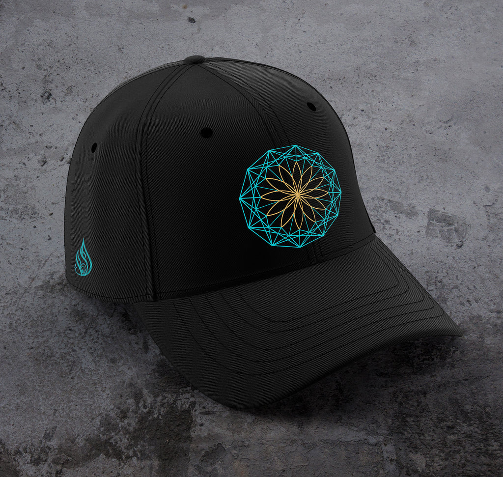 Timewave Curved Snapback Hat by Melanie Farris