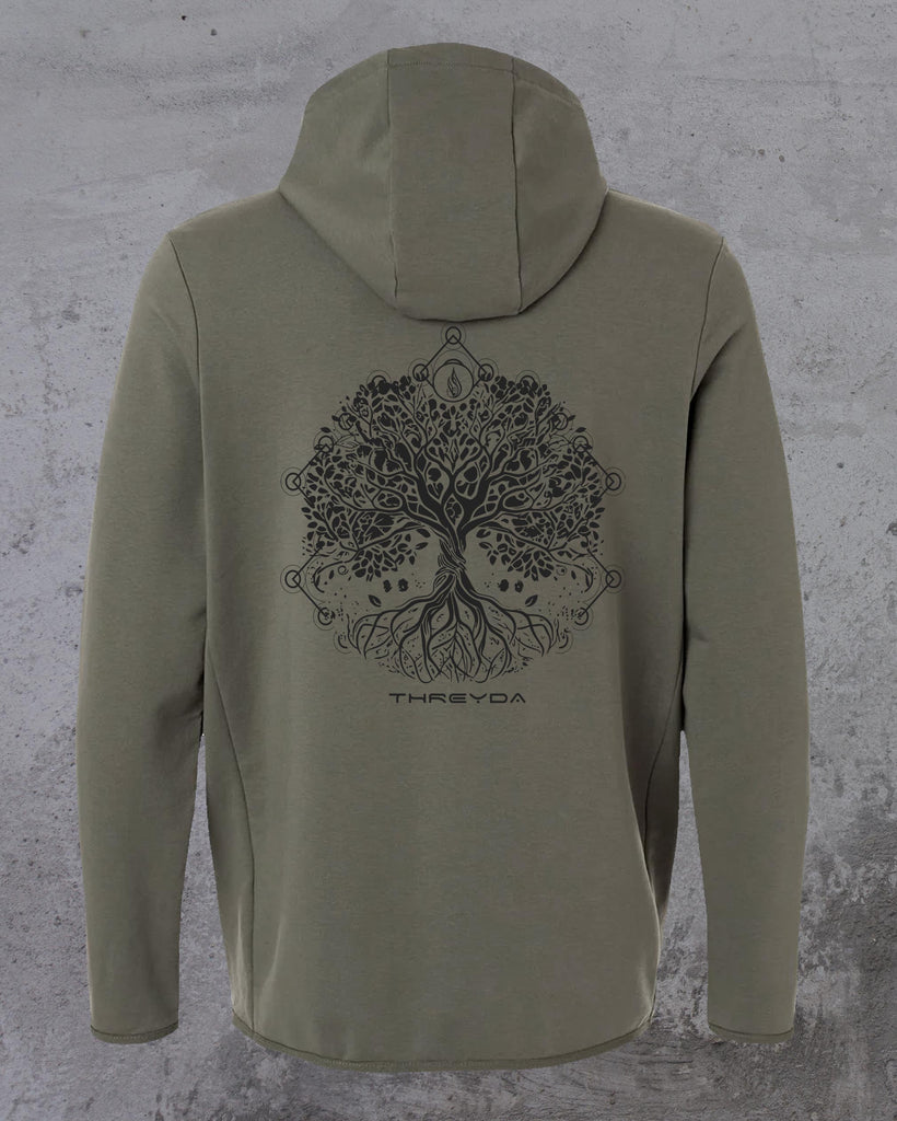 Yggdrasil French Terry Zip Hoodie by Threyda