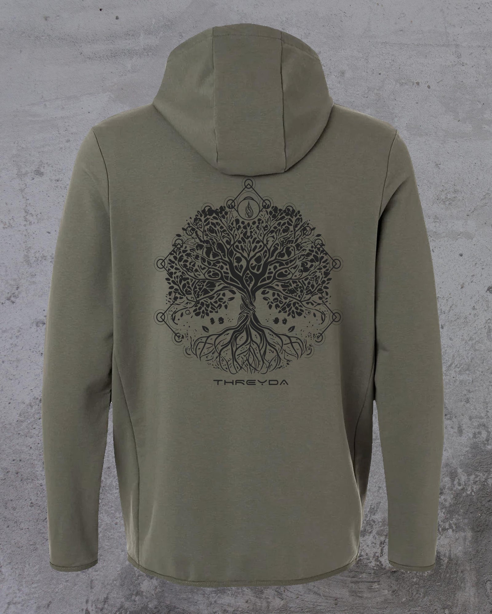 Yggdrasil French Terry Zip Hoodie by Threyda