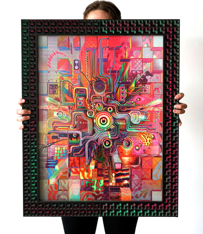 Turn Me On Lasercut Framed Print by Jake Amason