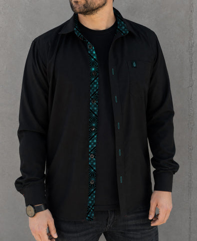 Intersect Lined Button Down Shirt by Threyda - Presale Ships Nov