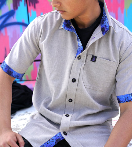 Neptune Short Sleeve Button Down by Threyda