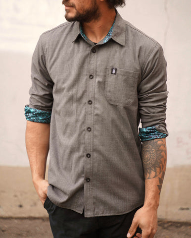 Jade Lined Button Down Shirt by Threyda