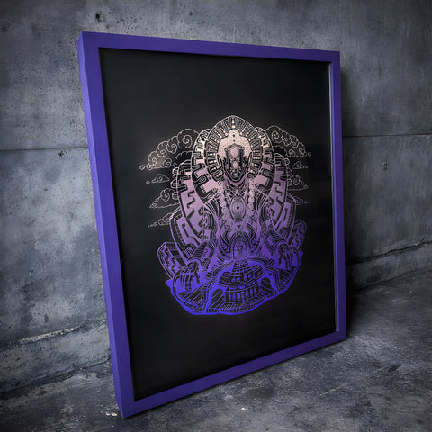 Buddha Framed Embossed Print by Ben Ridgway - Sunset Edition