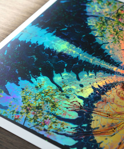 Resonant Fields Holographic Print by Bradley Snook