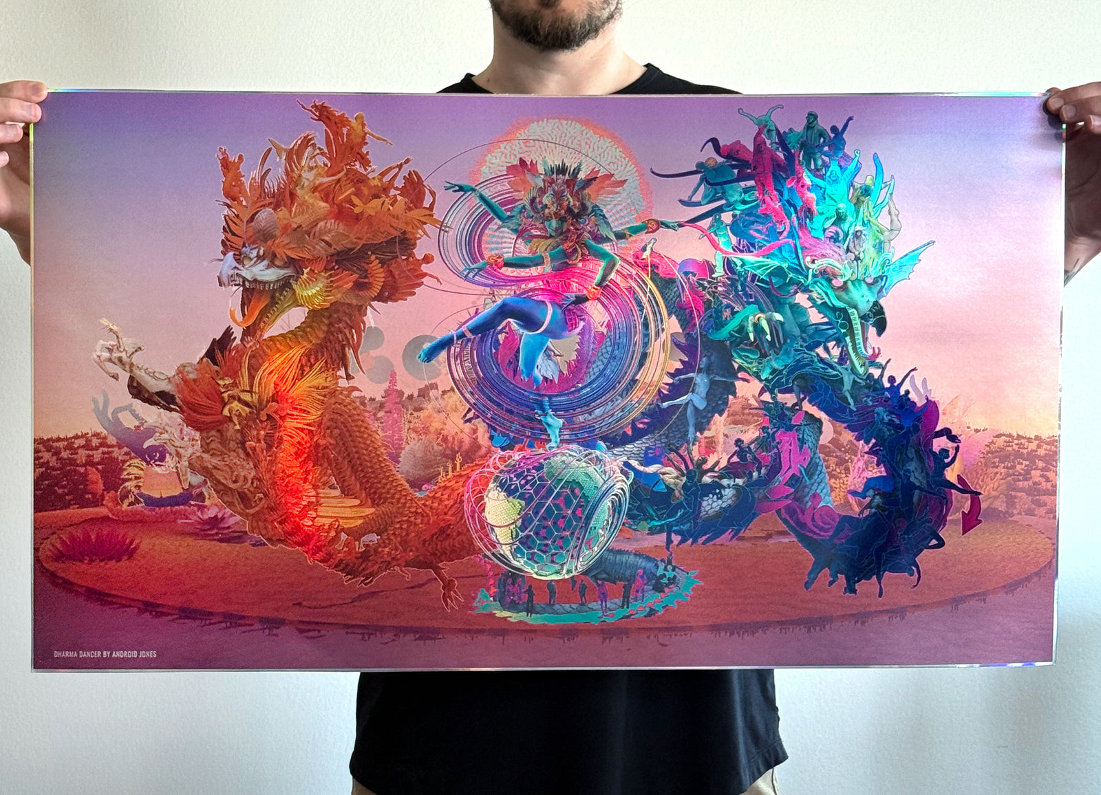Dancing Dharma Embossed Holo Print by Android Jones