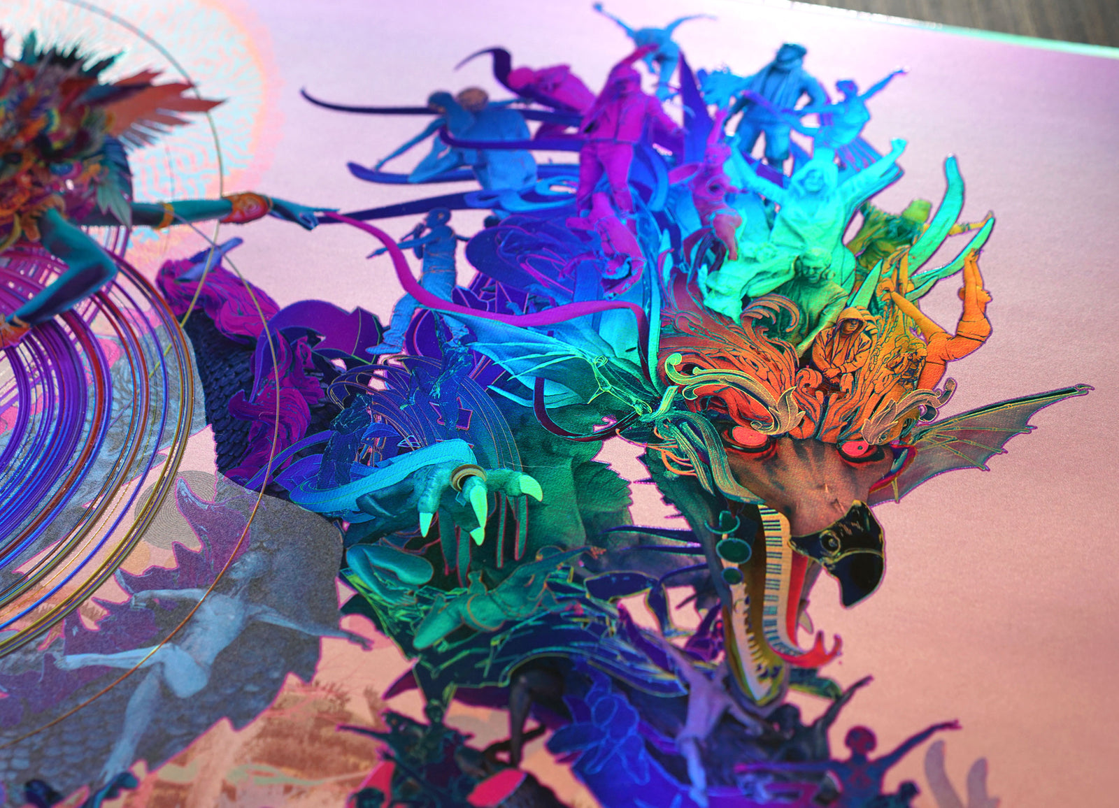 Dancing Dharma Embossed Holo Print by Android Jones