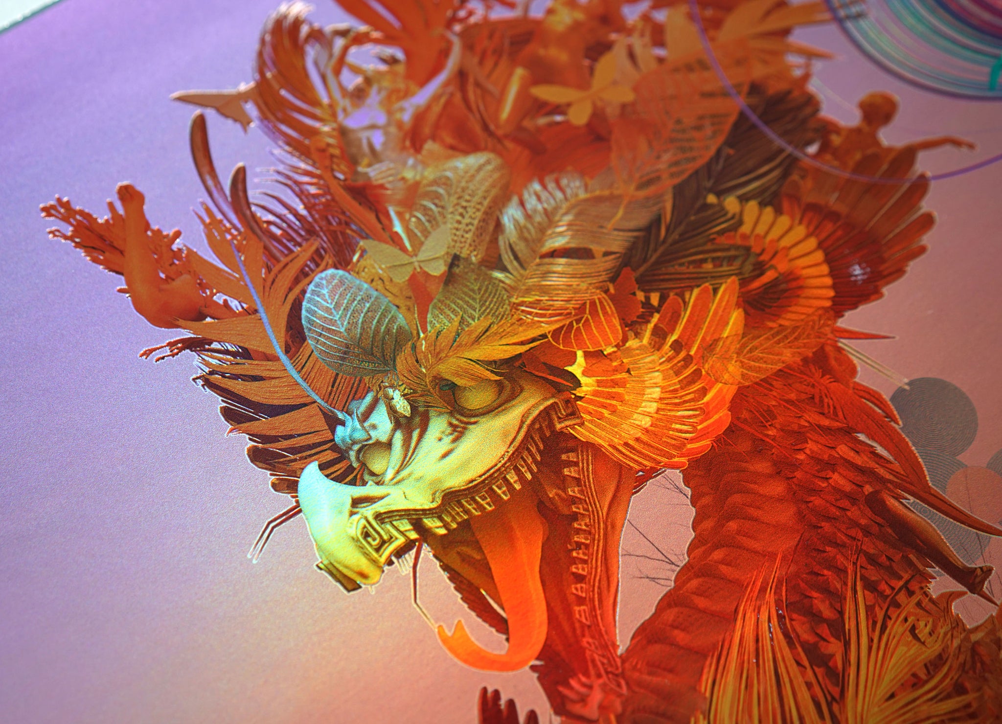 Dancing Dharma Embossed Holo Print by Android Jones