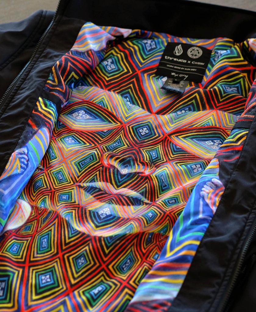 Vajra Being Funnel Neck Bomber by Alex Grey