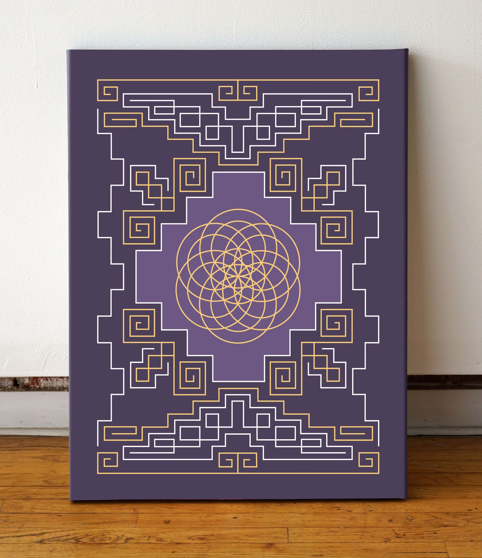 Violet Tablet Stretched Canvas by Melanie Farris