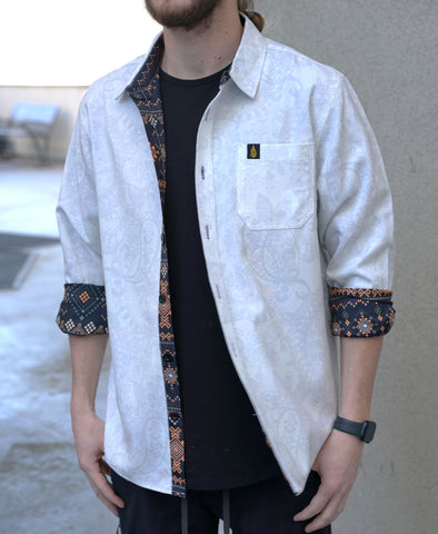Kashmir Lined Button Down Shirt by Threyda