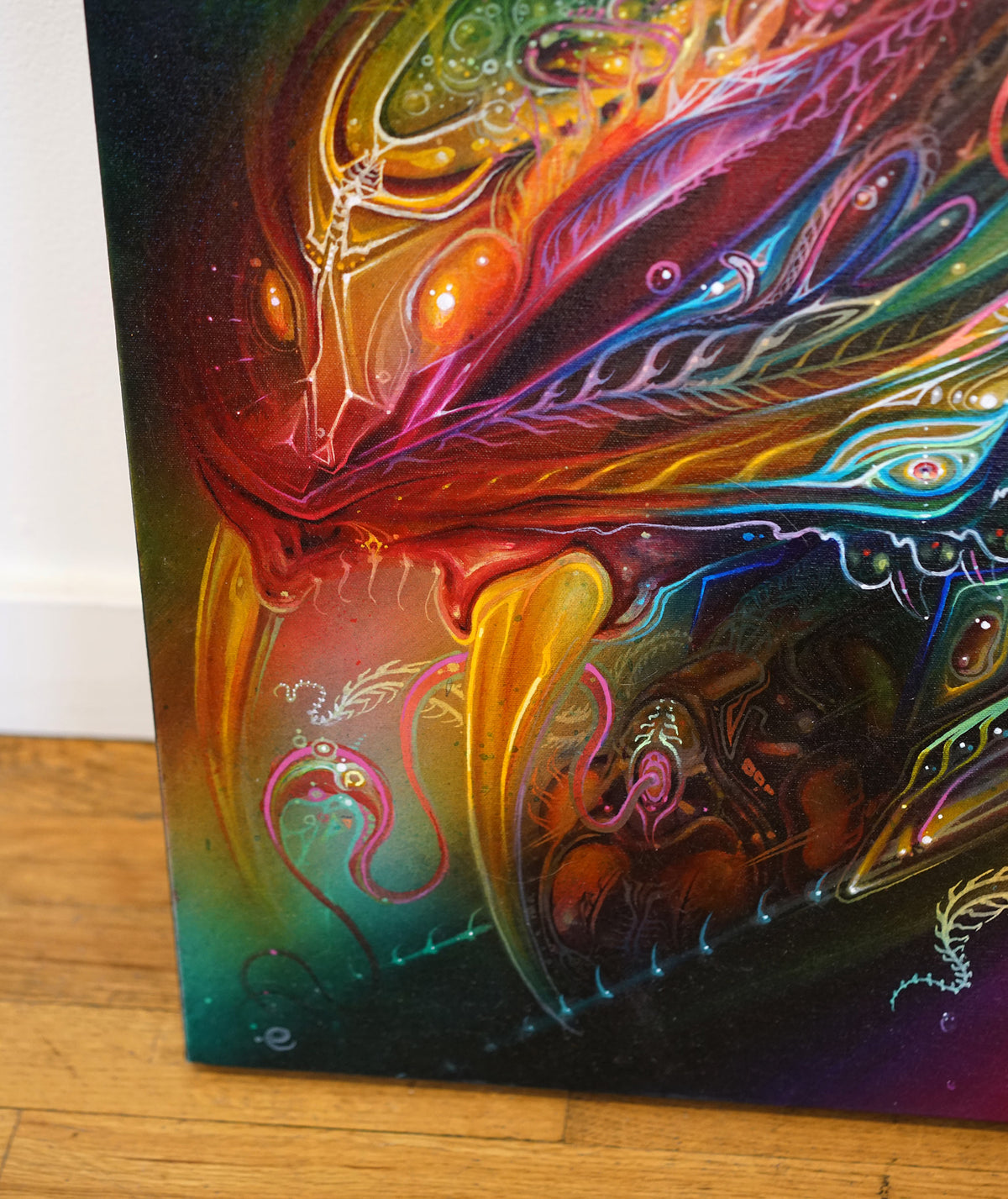 White Fire Hydra Original Painting by Brian Hampton x E Howard - 72 HOUR AUCTION