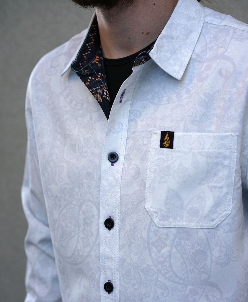 Kashmir Lined Button Down Shirt by Threyda