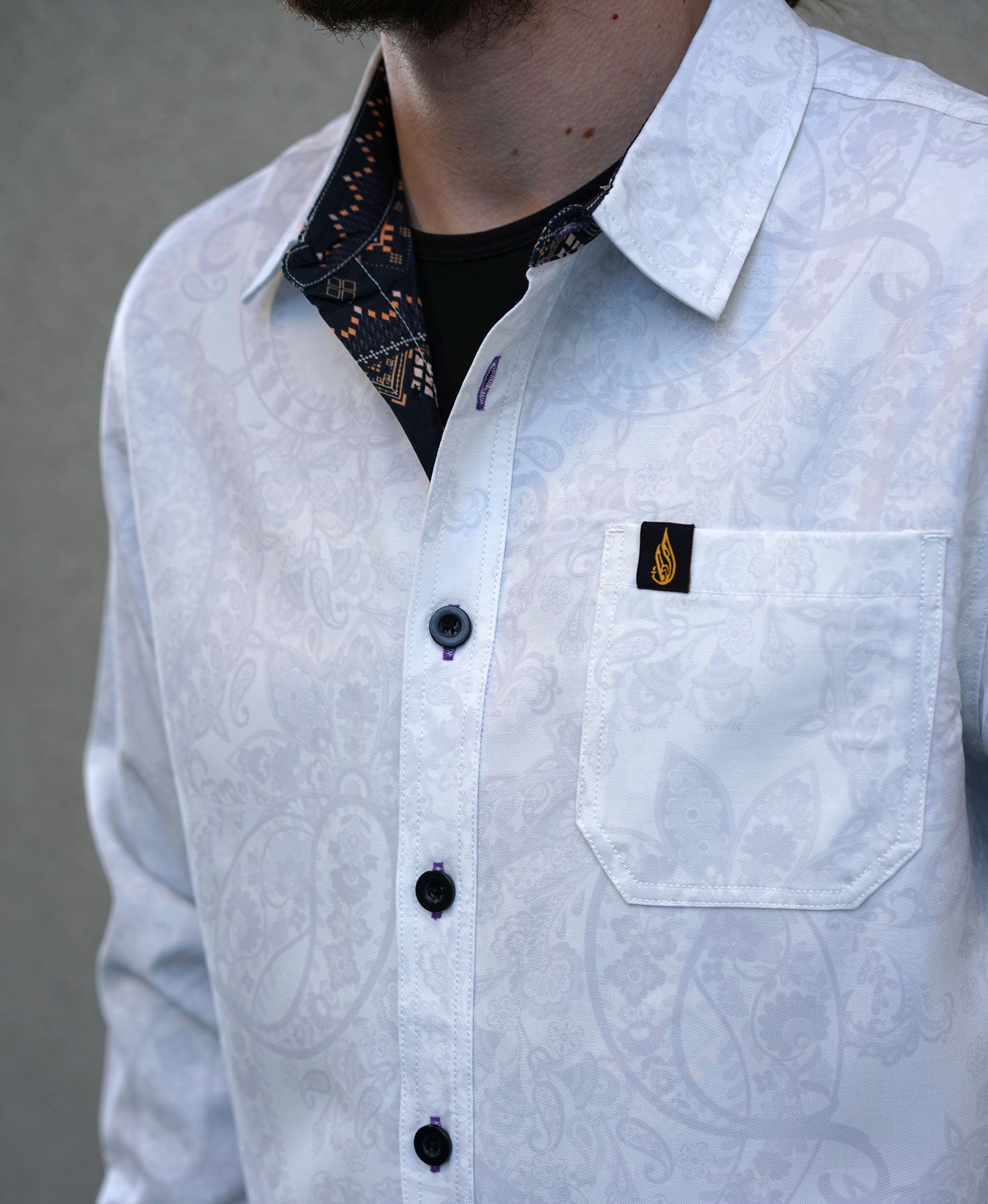 Kashmir Lined Button Down Shirt by Threyda