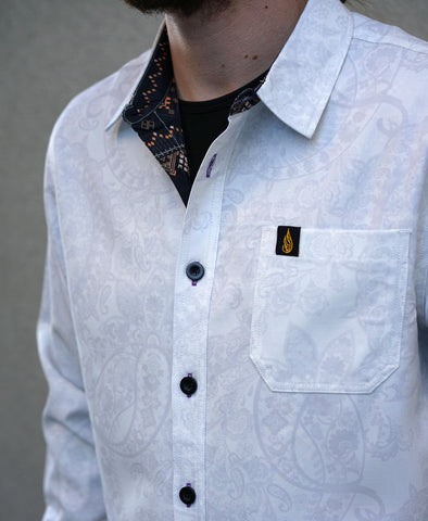 Kashmir Lined Button Down Shirt by Threyda