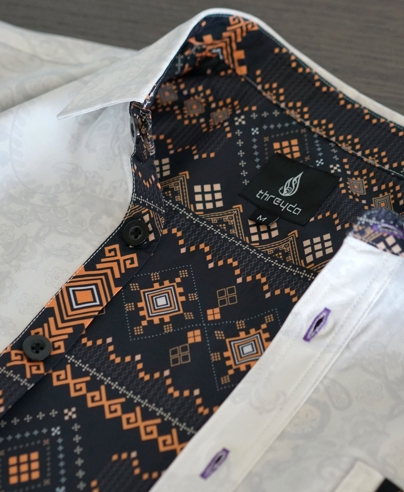 Kashmir Lined Button Down Shirt by Threyda