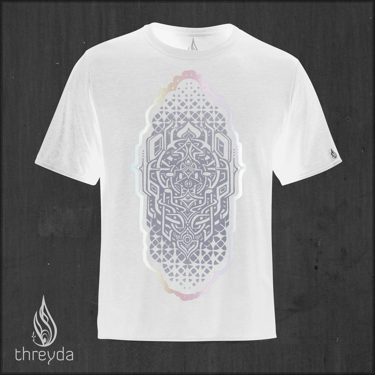 White Foil Screenprint Tee by Stephen Kruse