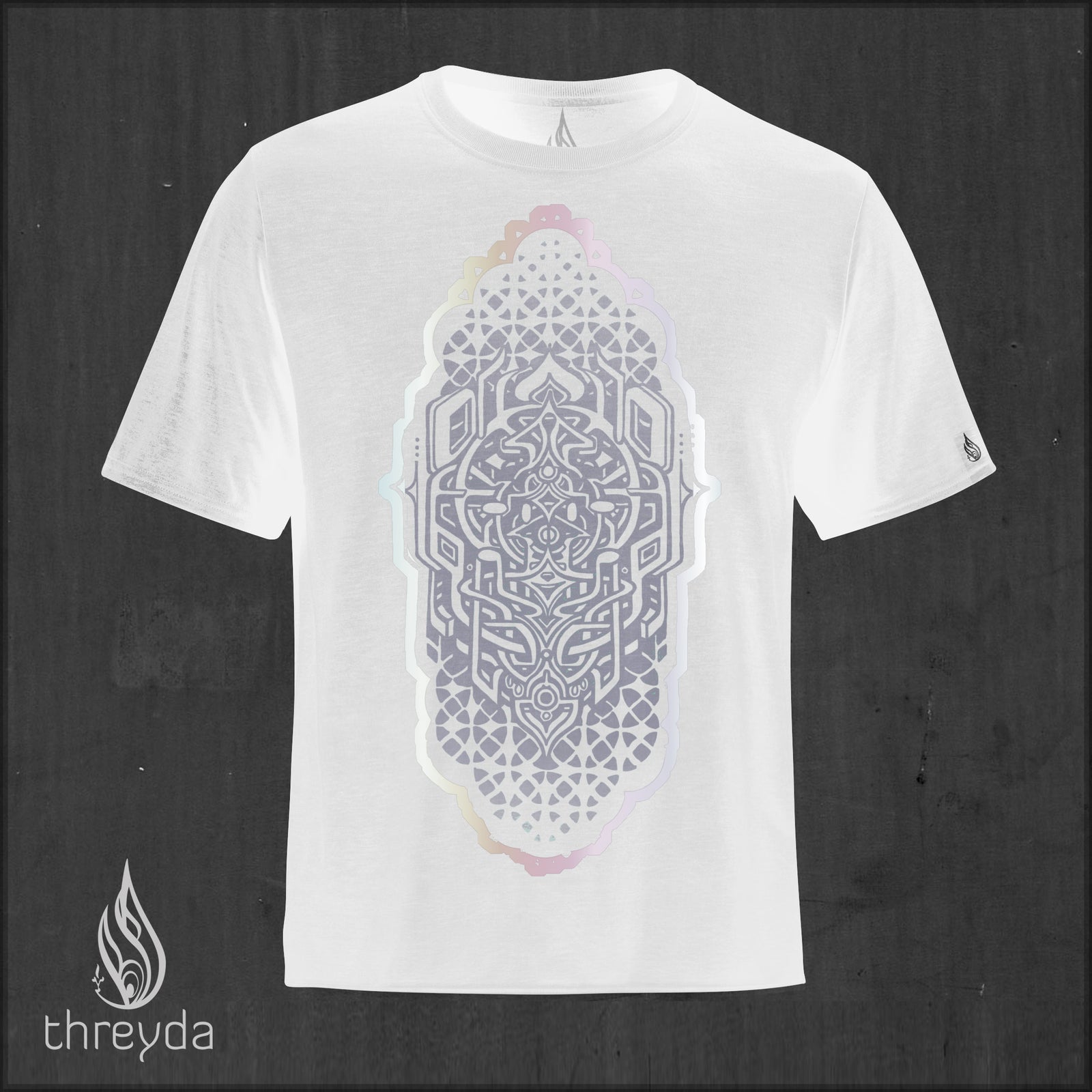 White Foil Screenprint Tee by Stephen Kruse