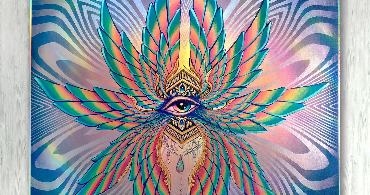 Seraphim Holo Embossed Signed Print by Sean Zenner