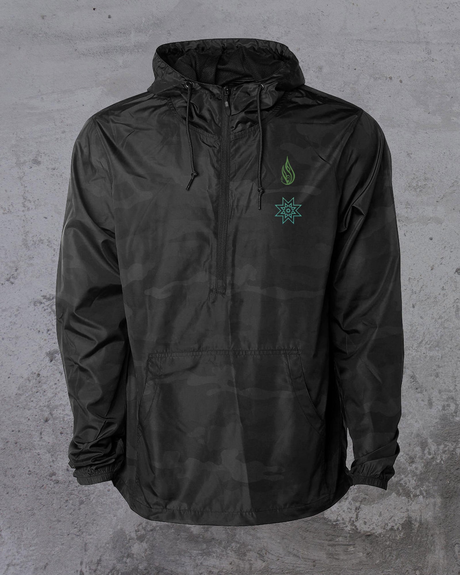 Puzzle Lightweight Camo Windbreaker by Threyda