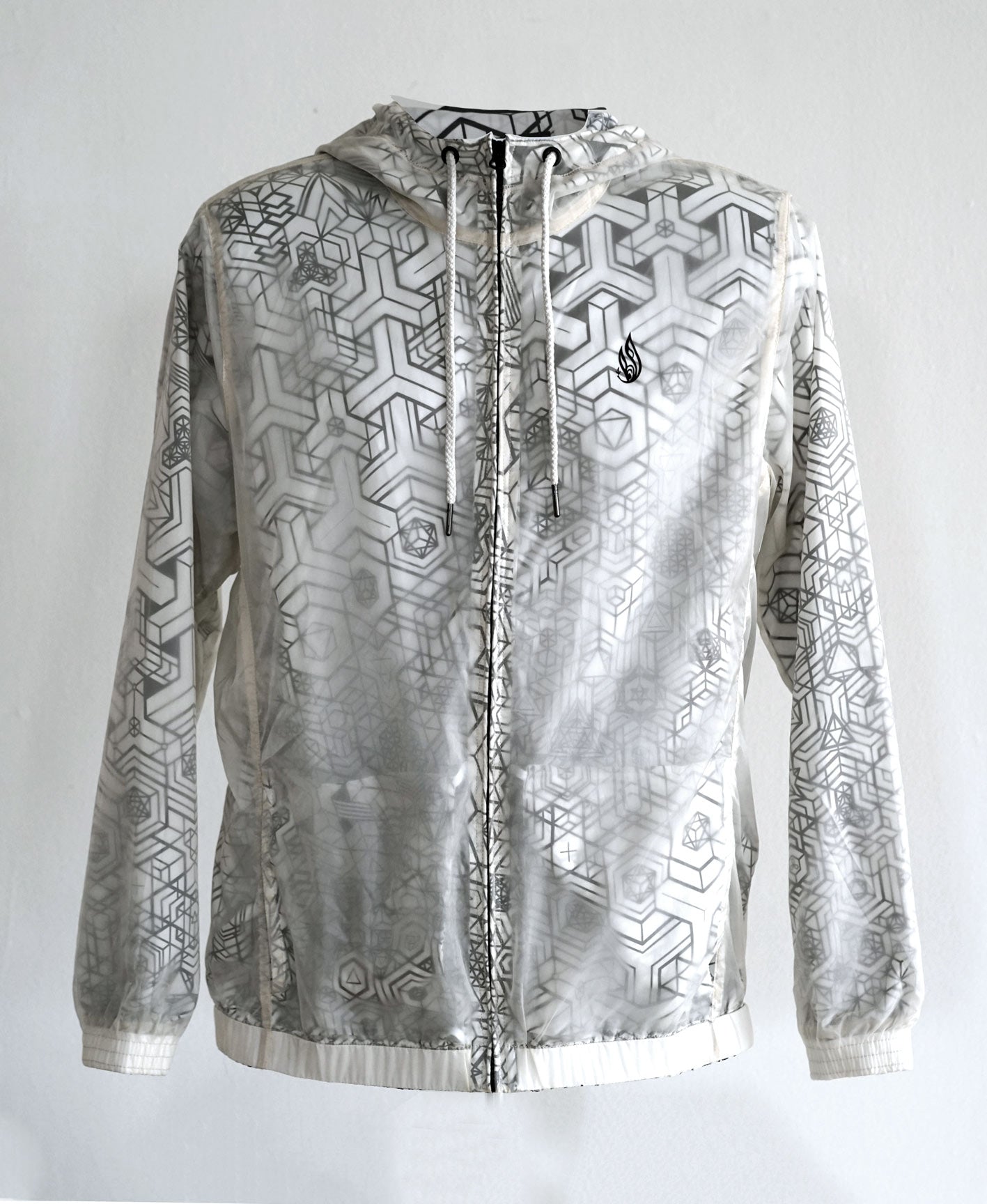 Trigonometry Translucent Windbreaker by Kimi Takemura - Threyda