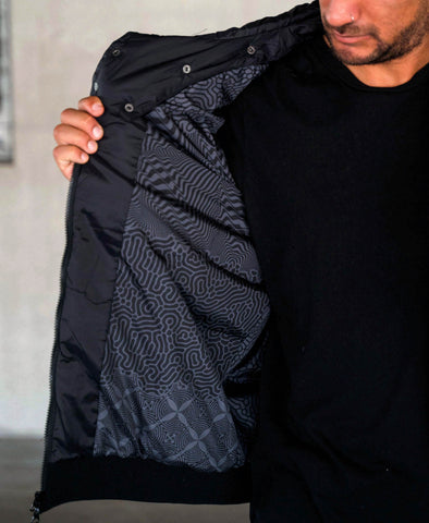 Resonance Quilted Bomber Jacket by Threyda
