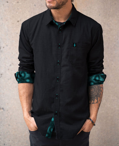 Evaporate Lined Button Down Shirt by Threyda