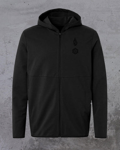 Tesseract French Terry Zip Hoodie by Kimi Takemura