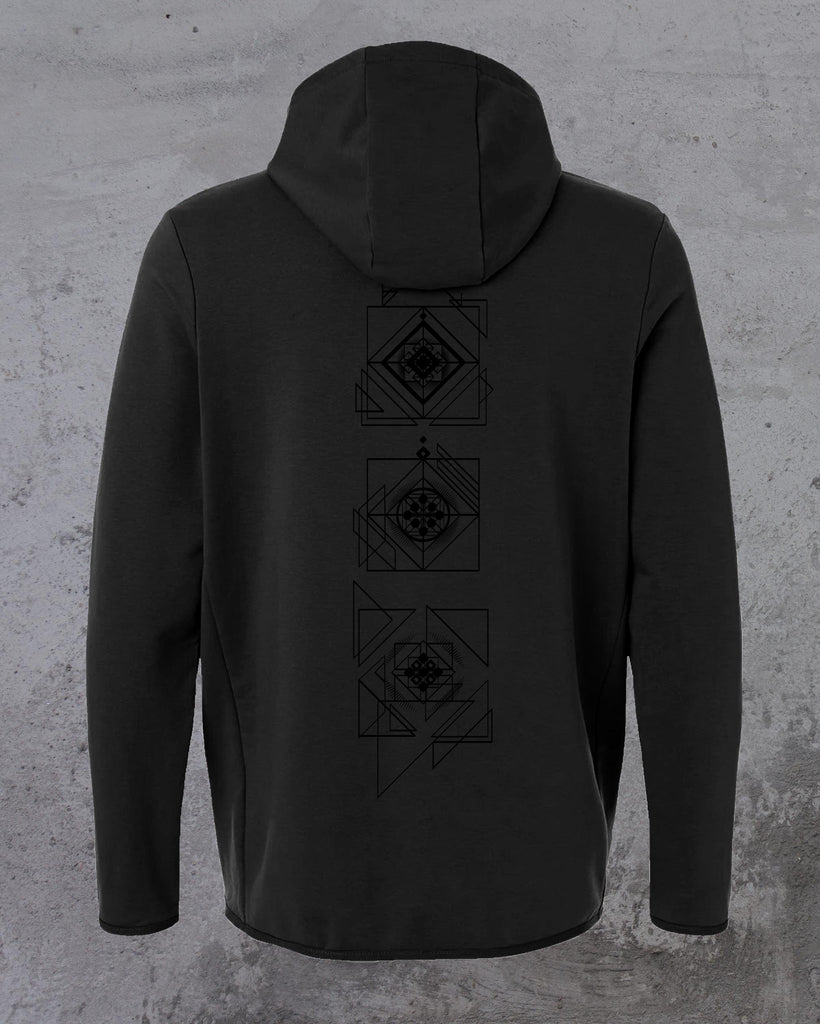Tesseract French Terry Zip Hoodie by Kimi Takemura