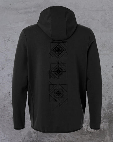 Tesseract French Terry Zip Hoodie by Kimi Takemura