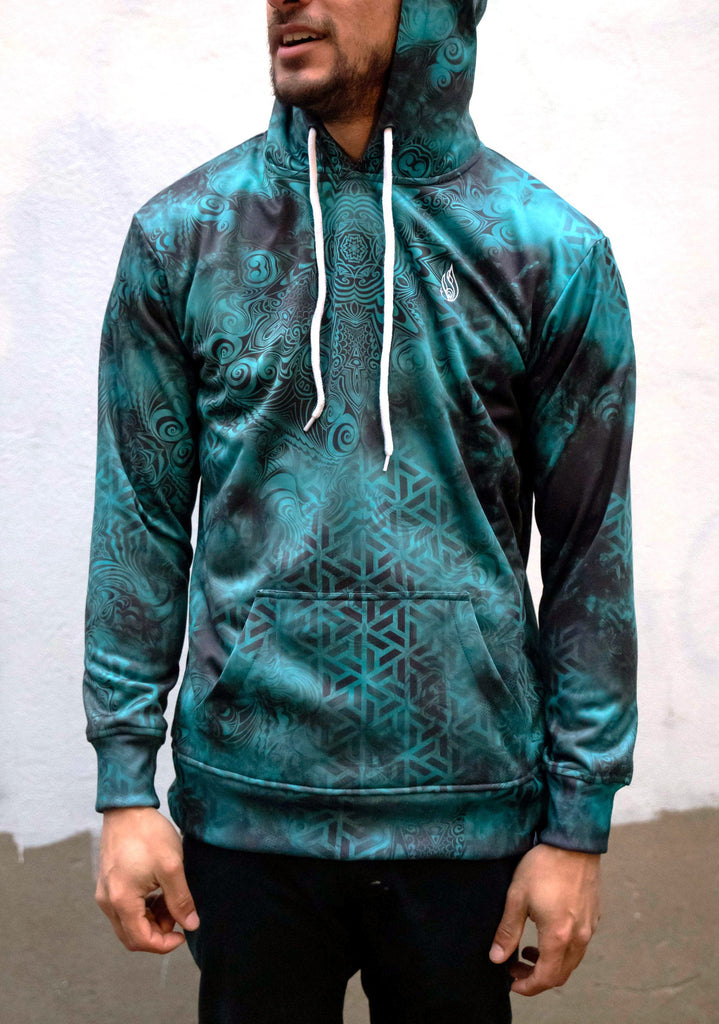 Emerald Sublimation Pullover Hoodie by Gage Kelsey - Threyda Art