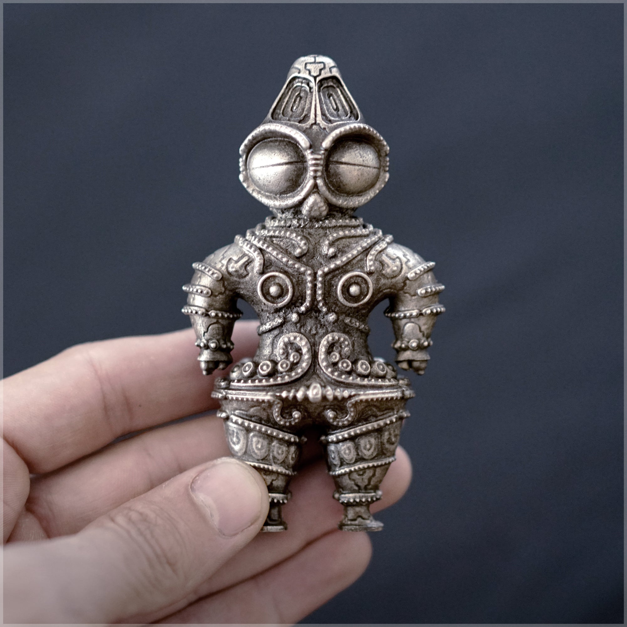 Skakoki Dogu Sculpture - Pewter Cast by Ben Ridgway