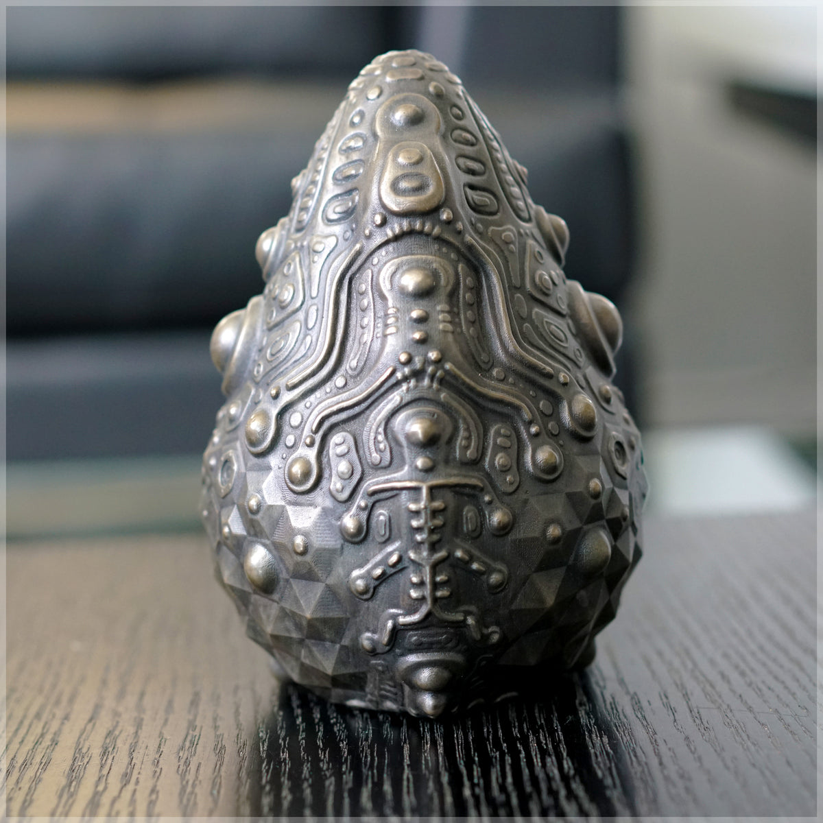 Bronze Egg Artifact Sculpture