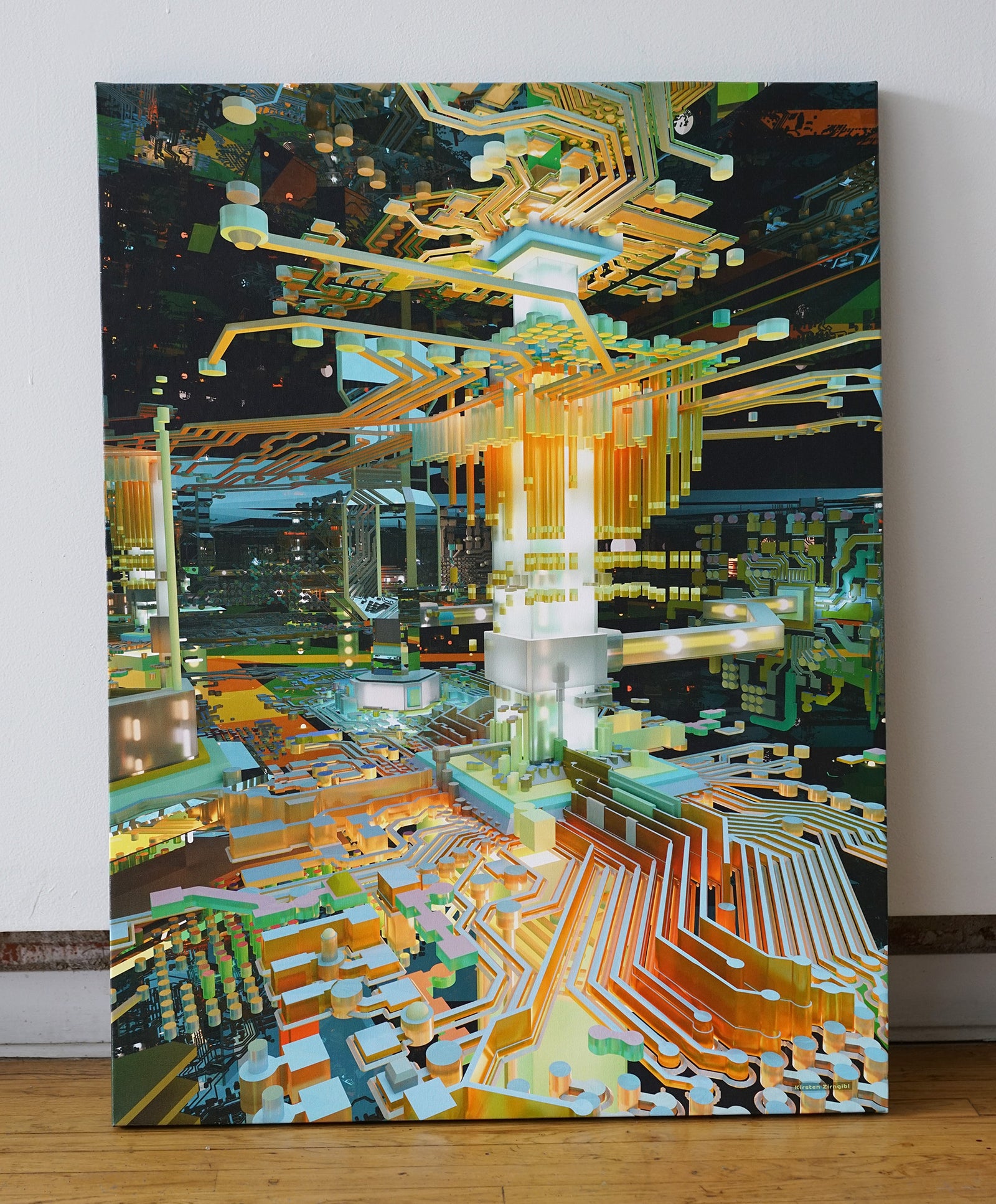 Electronic Ascension 1 of 1 Stretched Canvas by Kirsten Zirngibl - 48 Hour Auction