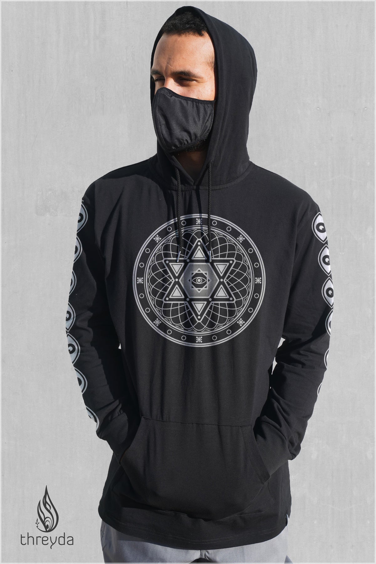 Halo Screenprint Lightweight Pullover by Threyda