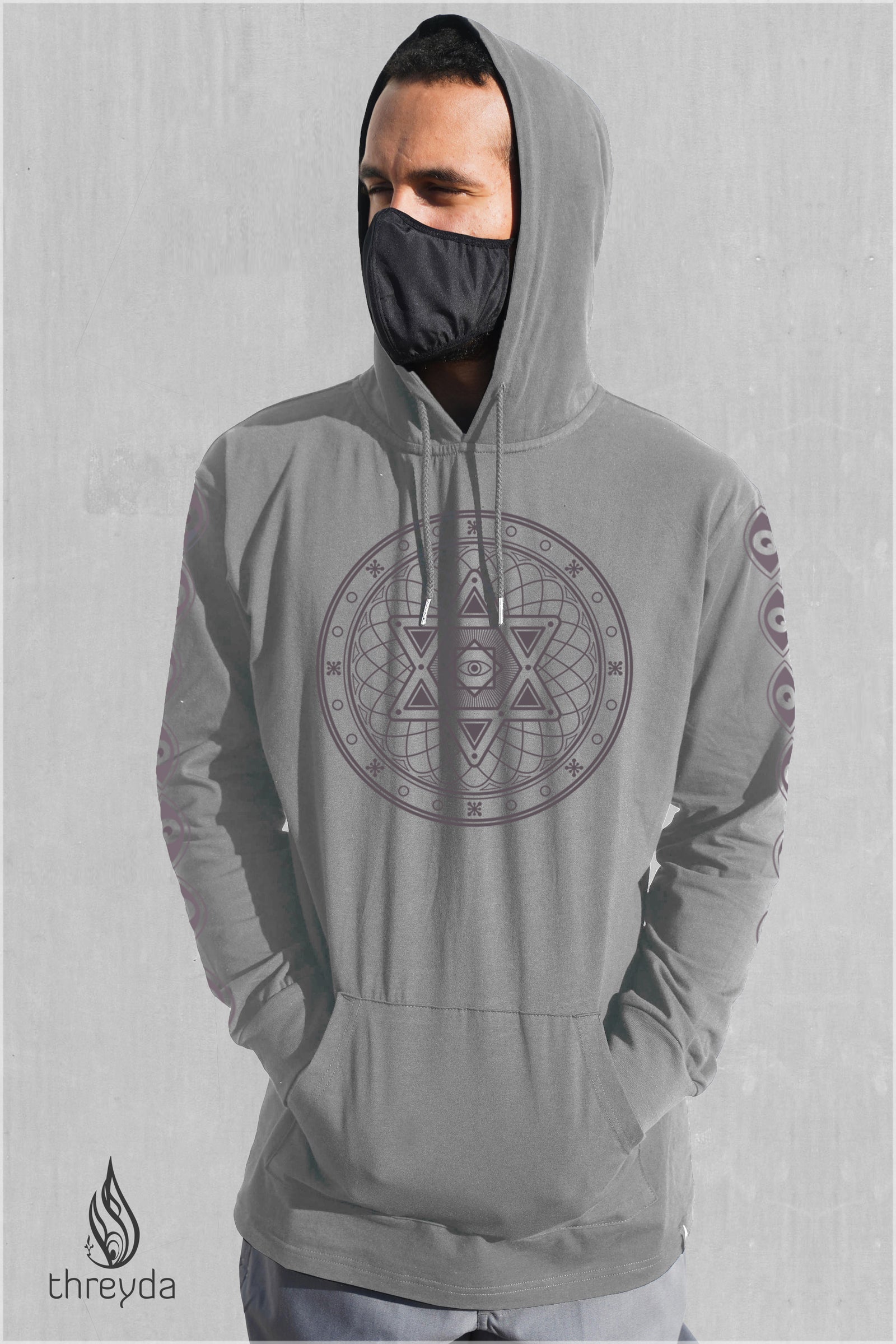 Halo Screenprint Lightweight Pullover by Threyda