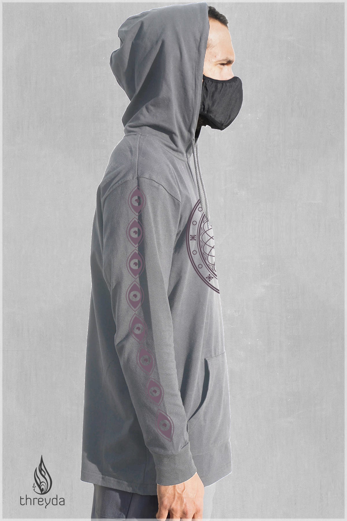 Halo Screenprint Lightweight Pullover by Threyda