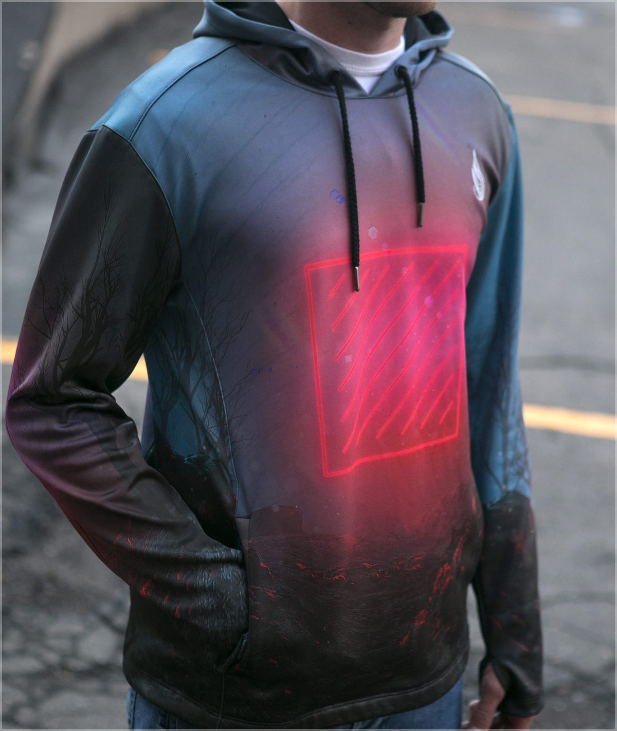 Red Grid Midweight Pullover by Beeple
