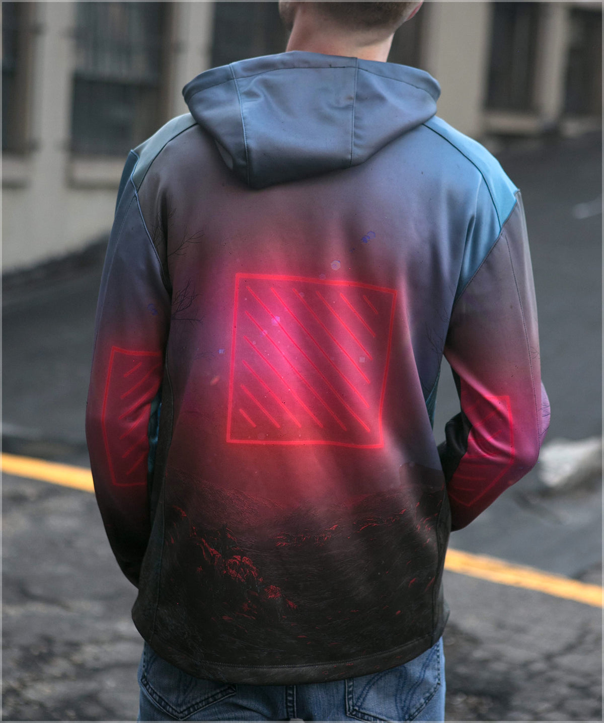 Red Grid Midweight Pullover by Beeple